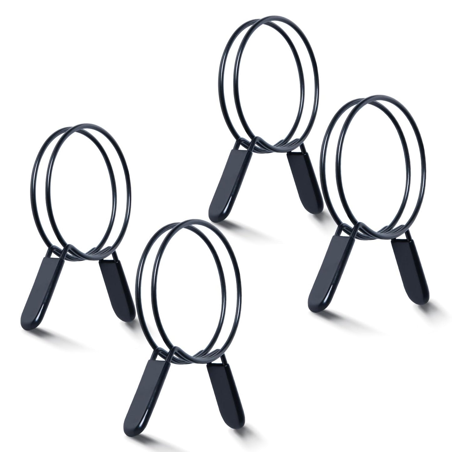 POWERTEC 4 Inch Double Loop Hose Clamps for Dust Collection Hose and Dryer Vent Hose, Quick Release Spring Clamps for Dust Collector and Dust Collection Fittings, 4 Pack (70195-P2)