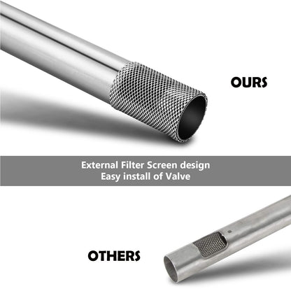 Uniflasy Stainless Steel Grill Tube Burner 60040 Replacement Parts for Weber Q100, Q120, Q1000, Q1200 Gasgrill, Length 17 inch