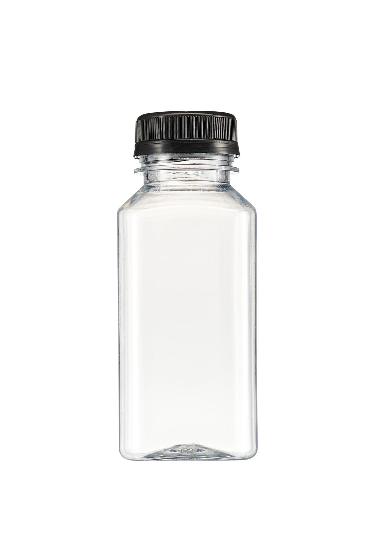 GUSTO [8 oz. - 25 Count] Reusable Juice Bottles With Caps, Labels, Brush, and Silicone Funnel - Clear Bottles with Caps, Juice Containers with lids, for All Beverages - Formerly Comfy Package
