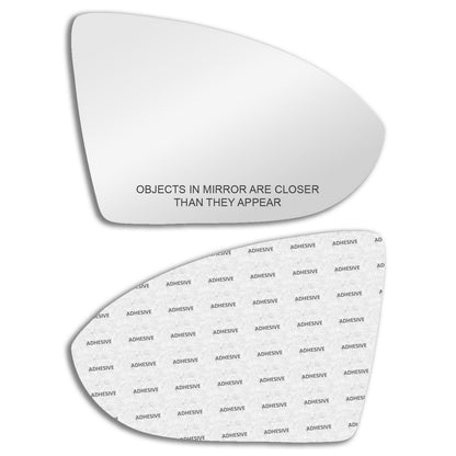 New Replacement Mirror Glass with Full Size Adhesive for Volkswagen | 2015 – 2024 Golf | 2019 – 2024 Jetta | 2015 – 2024 GTI | Passenger Side View Right RH