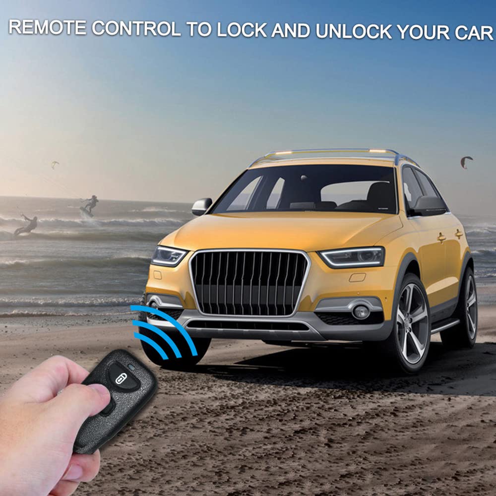 Shkalacar 12V Universal Car Auto Remote Central Kit, Door Locking Vehicle Keyless Entry System, Auto Remote Lock System with 2 Remote Controls