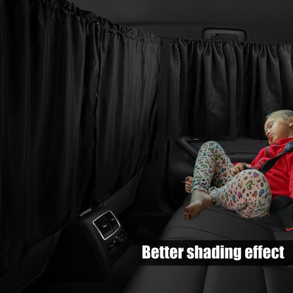 Car Privacy Curtains, Universal Car Window Shades Light Blocking Sunshades, Auto Blackout Curtains Baby Shades Wide Sedan SUV Sunshade Screen Covers for Travel Camping Nap Sleeping (3 pcs)