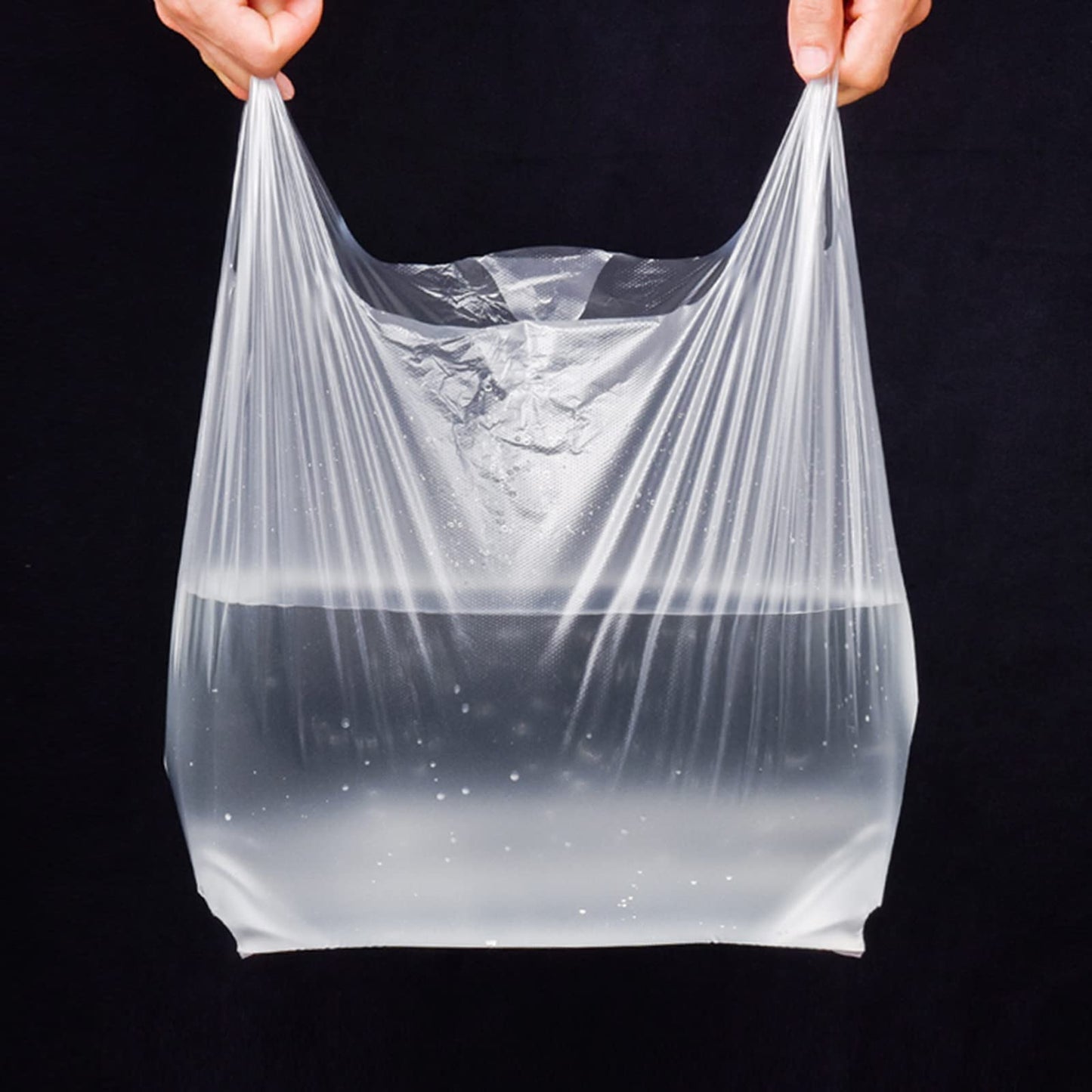 T Shirt Bags Plastic Grocery Bags with Handles for Merchandise and Supermarket, Bolsas De Plastico Para Negocio, 12 x 20 Inch (White, 200Pcs)