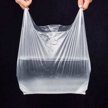 T Shirt Bags Plastic Grocery Bags with Handles for Merchandise and Supermarket, Bolsas De Plastico Para Negocio, 12 x 20 Inch (White, 200Pcs)