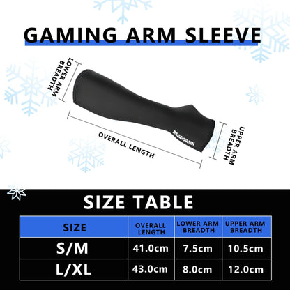 Peabownn Gaming Sleeve Short Arm Pc Reduces Friction & Fatigue Cooling Arm Sleeves for Men Women Gamers Accessories 1 PCS, Black, Small/Medium