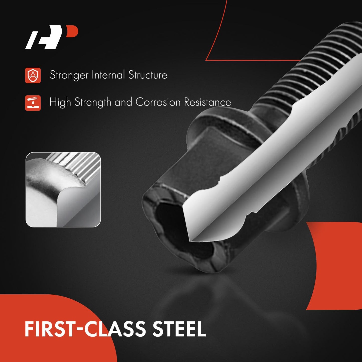 A-Premium M14-1.50 Wheel Studs Compatible with Volkswagen Jetta Passat CC Golf Tiguan Beetle Audi A3 A4 A5 A6 A7 Quattro A8 Front or Rear Side 5-PC Set