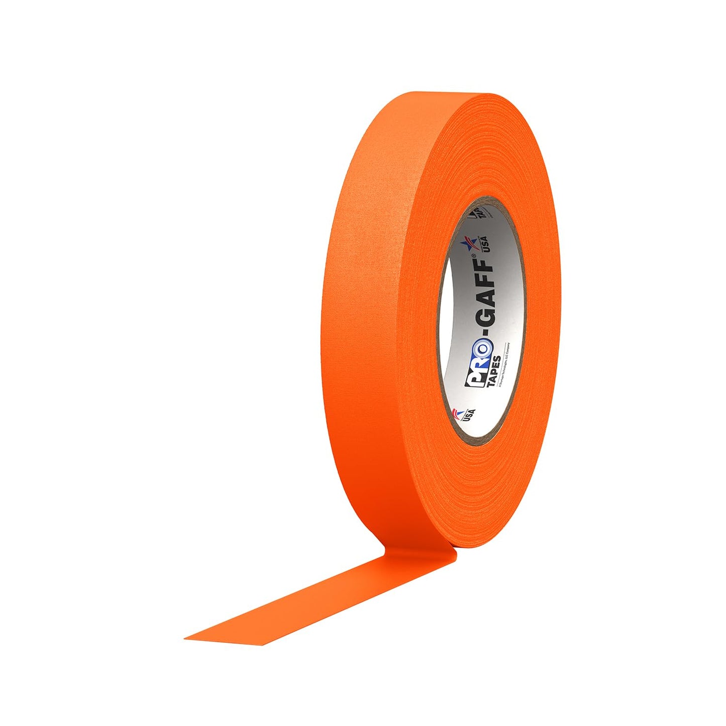 1" Width ProTapes Pro Gaff Premium Matte Cloth Gaffer's Tape with Rubber Adhesive, 50 yds Length x, Fluorescent Orange (Pack of 1)
