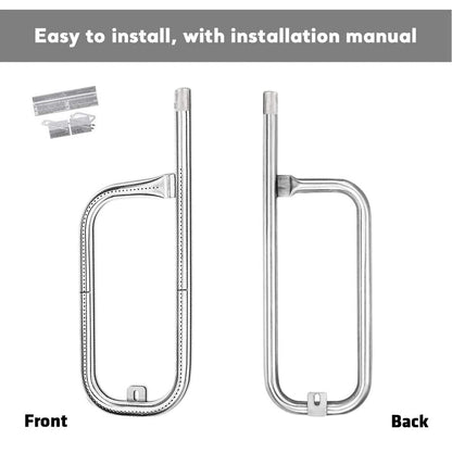 Uniflasy Stainless Steel Grill Tube Burner 60040 Replacement Parts for Weber Q100, Q120, Q1000, Q1200 Gasgrill, Length 17 inch