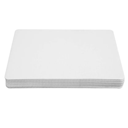 Pack of 15 White Quarter Cake Sheet 13.75” x 9.75” Cake Board Sturdy Rectangle Greaseproof Pad Full 15 Pk Boards