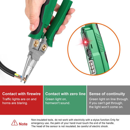8 in 1 Wire Stripper Machine with Voltage Tester, Multifunctional Foldable Twister Electrical Pliers, Manual Durable Cutter Cable Crimping Pince Electrician Tool for Home Repair