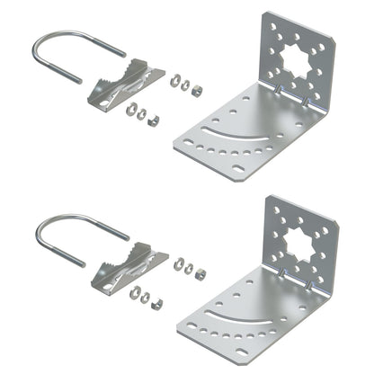 Aimeboost 2 PCS Pole Mount Bracket to Wall Hardware Accessories for Outside Home Antenna Adjustable Angle