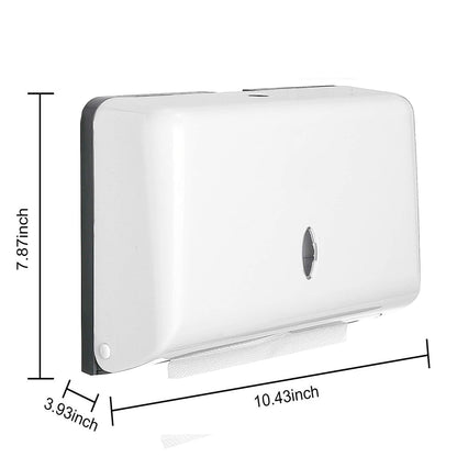 Paper Towel Dispensers, Commercial Toilet Tissue Dispensers Wall Mount Paper Towel Holder Multifold/C-Fold Paper Towel Dispenser for Kitchen and Restroom Decor (White)
