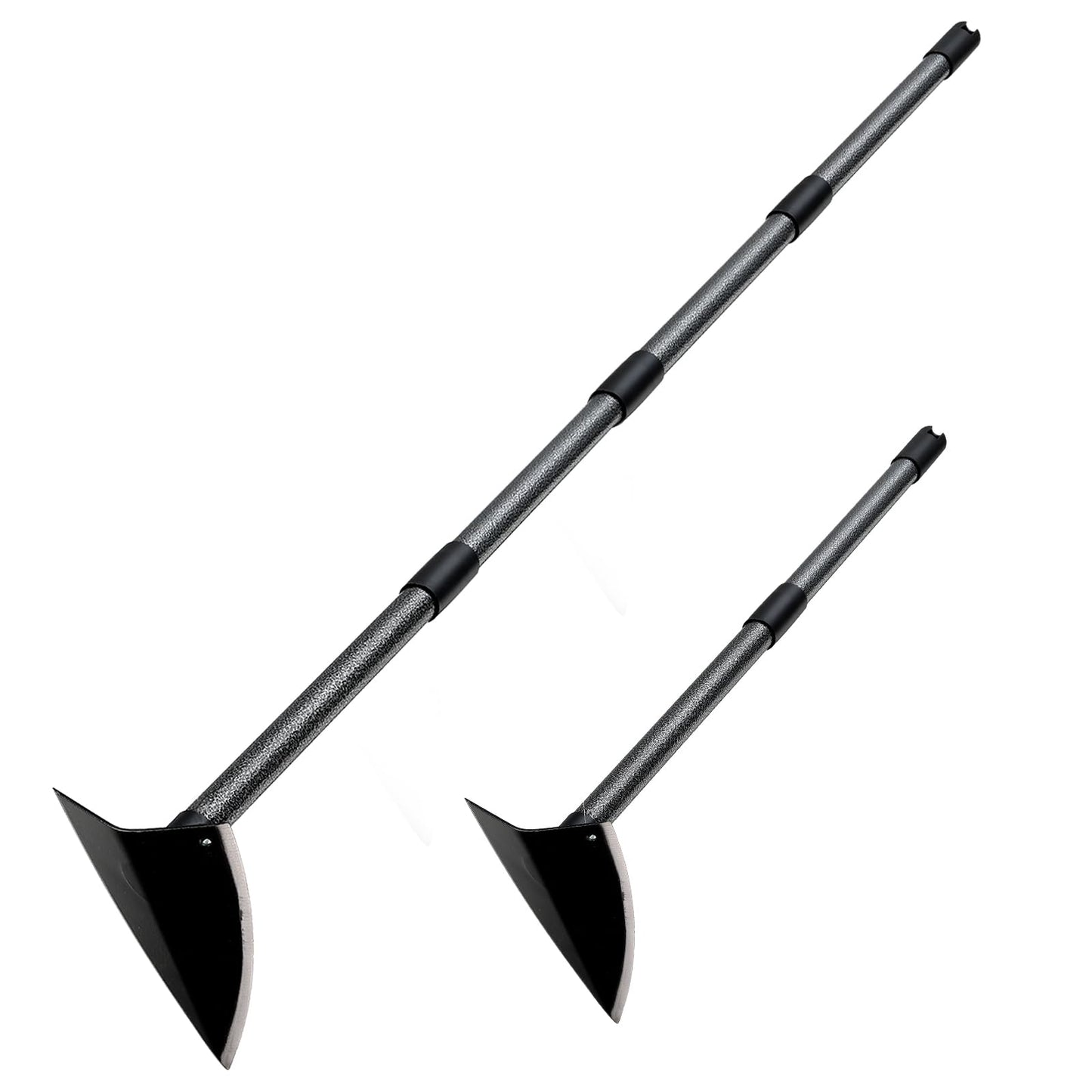 Garden Hoe Tool,Triangle Gardening Hoe with Sharp Blade for Digging,Weeding,Cutting and Loosing Soil,60 Inch Adjustable Length Metal Handle