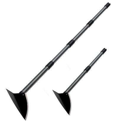 Garden Hoe Tool,Triangle Gardening Hoe with Sharp Blade for Digging,Weeding,Cutting and Loosing Soil,60 Inch Adjustable Length Metal Handle