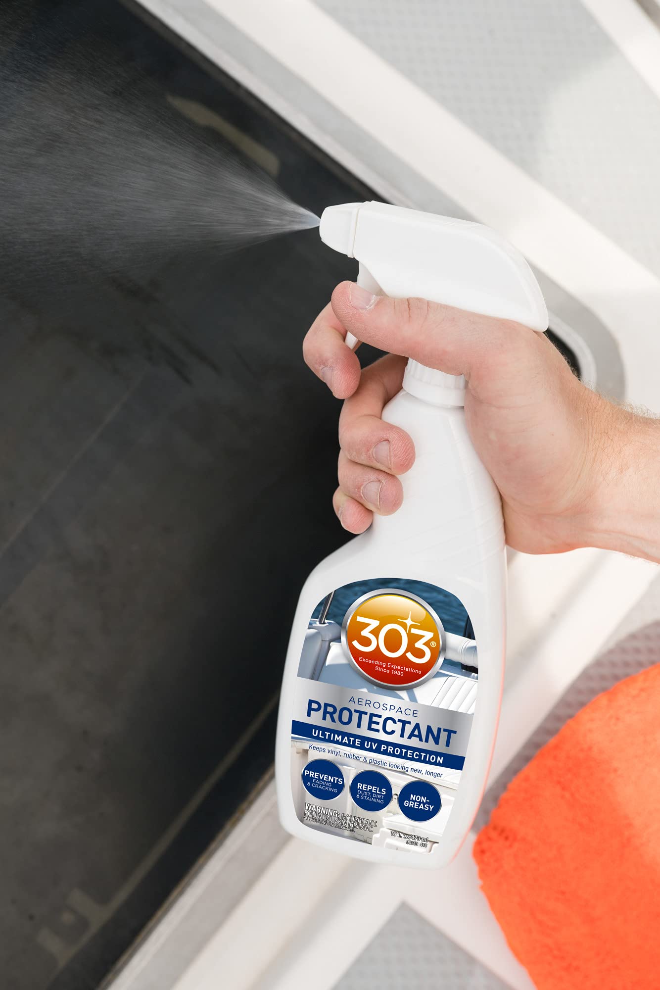 303 Marine Aerospace Protectant - Ultimate UV Protection - Keeps Vinyl, Rubber, and Plastic Looking New, Longer, 16 fl. oz. (30340CSR)