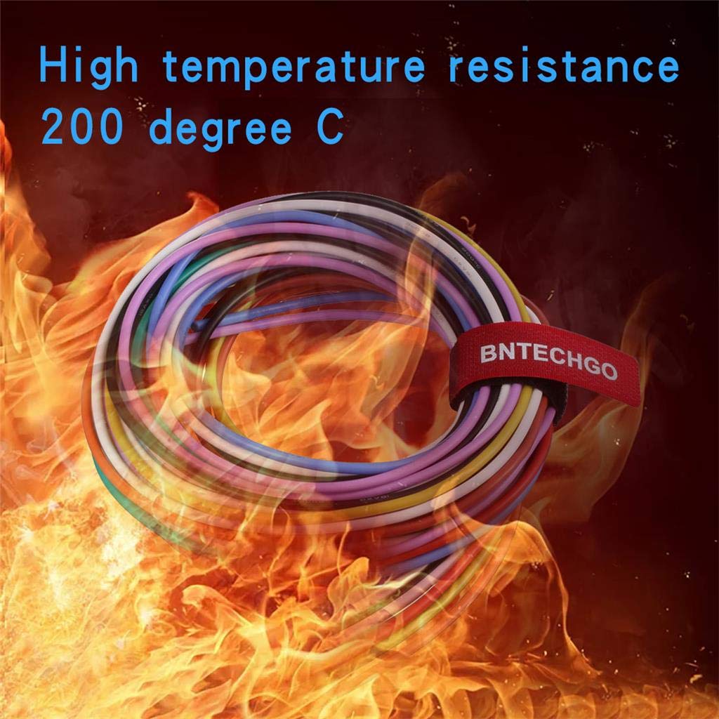 BNTECHGO 16 Gauge Silicone Wire Kit Ultra Flexible 10 Color each 5ft High Resistant 200 deg C 600V Silicone Rubber Insulation 16 AWG Silicone Wire 252 Strands of Tinned Copper Wire Stranded Wire Cable