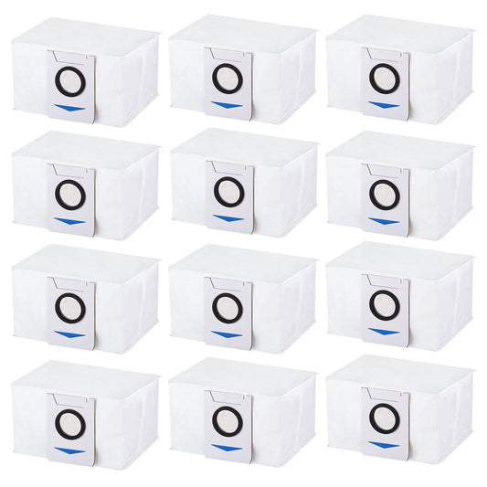 Rediboom 12 Pack Disposable Dust Bags for Ecovacs Deebot X1 Omni / X1 Pro / T10 Pro / T20 OMNI Robot Vacuum Cleaner
