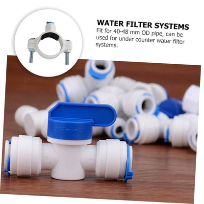 Housoutil Drain Saddle Clamp Quick Connect Valve for Water Filters Material Fits Od Compatible with Systems Easy Connections Durable Wastewater Discharge