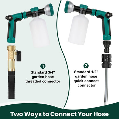 VENETIO 8-Dial Hose Attachment Spray Gun for Liquid Fertilizer/Soap | Precision Lawn & Garden Feeder for Uniform Fertilizing and Watering Plants | Hose-End Nozzle Sprayer with 500mL Bottle