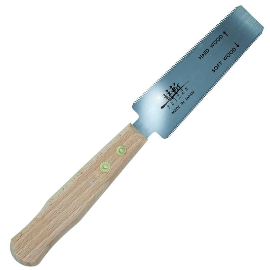 SUIZAN Flush Cut Saw 5" - Professional Japanese Pullsaw Ryoba Double Edge Handsaw Woodworking Tools