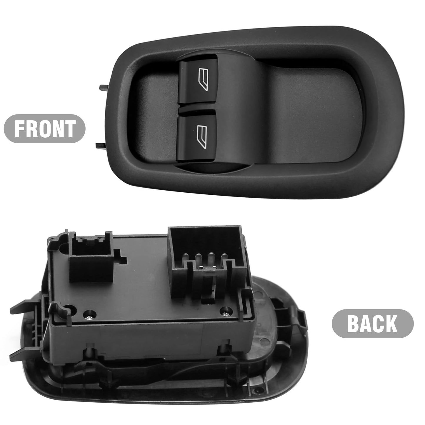 Hoypeyfiy GK2T‑14A132‑CA Left Driver Side Double Window Control Switch Car Electric Power Window Control Switch Replacement for Ford Transit 2014‑2019