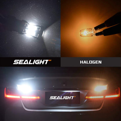 SEALIGHT 3157 LED Bulbs, 6000K 3000Lumens 1300% Brightness Super Super Bright Brake White Lights, 3156 3056 3156 3057 4157 Backup Reverse Lights Reverse Tail Lights Turn Signal Light, Pack of 2