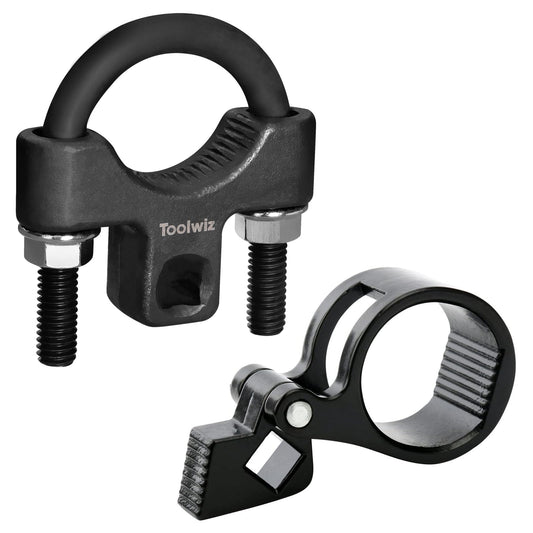 Toolwiz Inner Tie Rod Removal Tool Kit, 3/8'' Universal Low Profile Tool and Inner Tie Rod Hex Wrench Repair Remover 27-42mm End Accessory for 1/2" Square Drive, 2pcs for Most Cars Repair