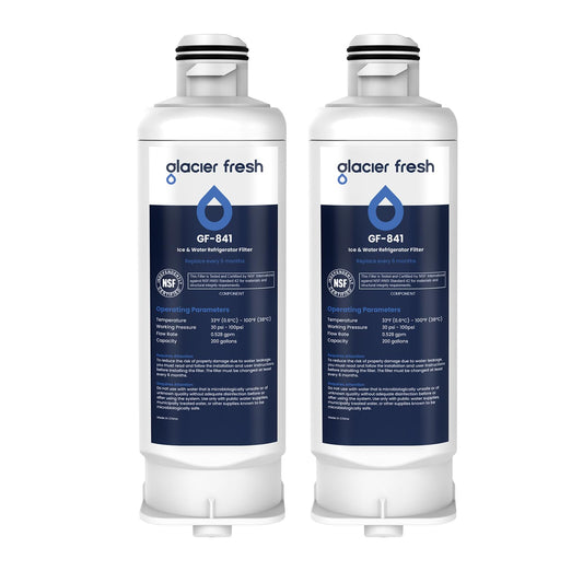 GLACIER FRESH DA97-17376B HAF-Qin Water Filter Replacement for Samsung HAF-Qin/EXP, DA97-08006C, RF23M8070SG, RF23M8070SR, RF23M8090SG, RF23M8090SR, RF23M8570SR, RF23M8590SG (2 Pack)