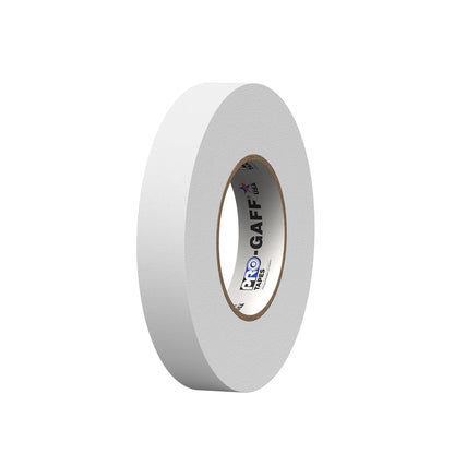 ProTapes 1" Width Pro Gaff Premium Matte Cloth Gaffer's Tape with Rubber Adhesive, 11 Mils Thick, 55 Yds Length, White (Pack of 1)