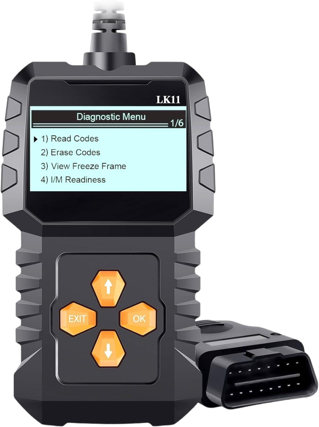 OBD2 Scanner Ease Setup Plug-Play: Clear Reset Engine Error Code Professional Code Reader Diagnostic Scan Tools with Freeze Frame/I/M Readiness for All Cars Since 1996 & Newer -LK11