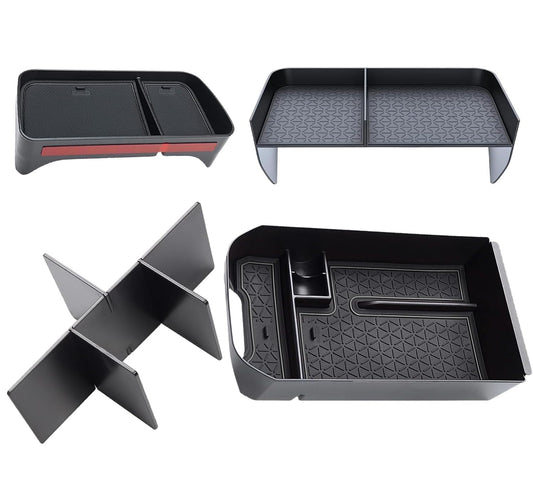 EUEKY 4Pack Toyota RAV4 2024 Center Console Tray for 2019-2023 2024 2025 RA V4 Center Armrest Glove Storage Box for Toyota RAV4 2022 Accessories Secondary Storage Box