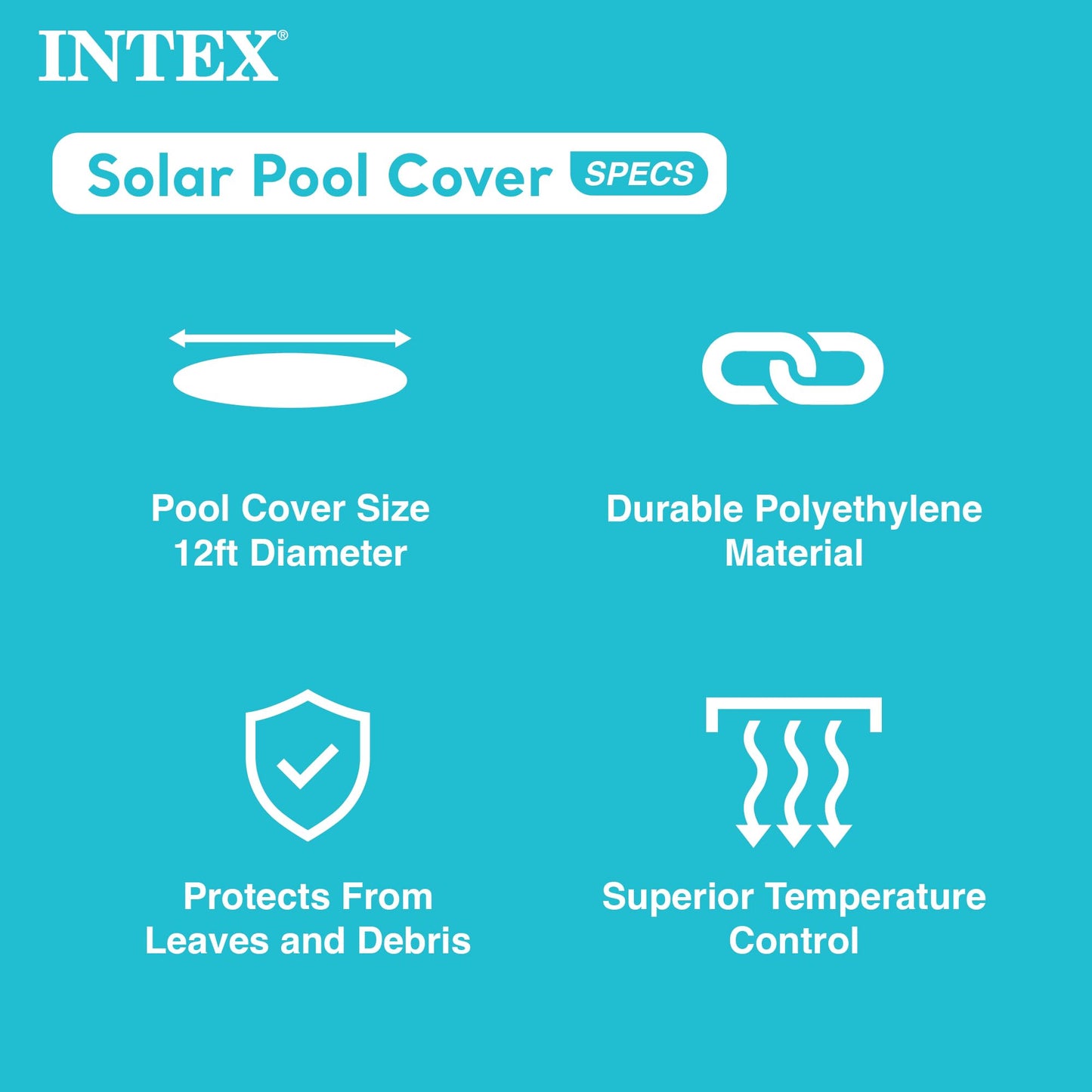 Intex Solar Cover for 12ft Diameter Easy Set and Frame Pools