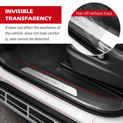 Universal Car Protection Door Edge Guard, Clear Car Sill Protector Film with Anti-Collision Shield for Most Vehicles (33Ft x 4In, Transparent)