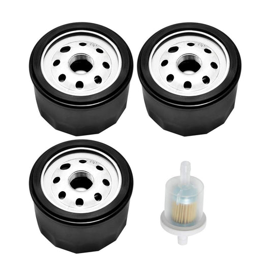 Anxingo Oil Filters Replacement for Briggs & Stratton 492932S 492932 695396 696854 Replacement for Briggs and Stratton 492932S Oil Filter (3 Pack & 691035 Fuel Filter)