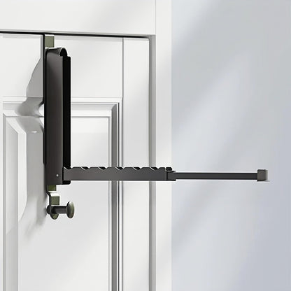 KLEVERISE 2 Pack Foldable Retractable Over The Door Drying Rack, Space Saving Behind Over Door Hooks for Hanging Clothes, Hats, Bags, Towels, Ideal for Travel and Easy to Carry (Gray)