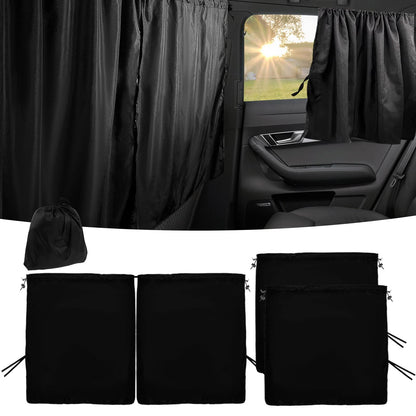 Car Privacy Curtains, Universal Car Window Shades Light Blocking Sunshades, Auto Blackout Curtains Baby Shades Wide Sedan SUV Sunshade Screen Covers for Travel Camping Nap Sleeping (3 pcs)