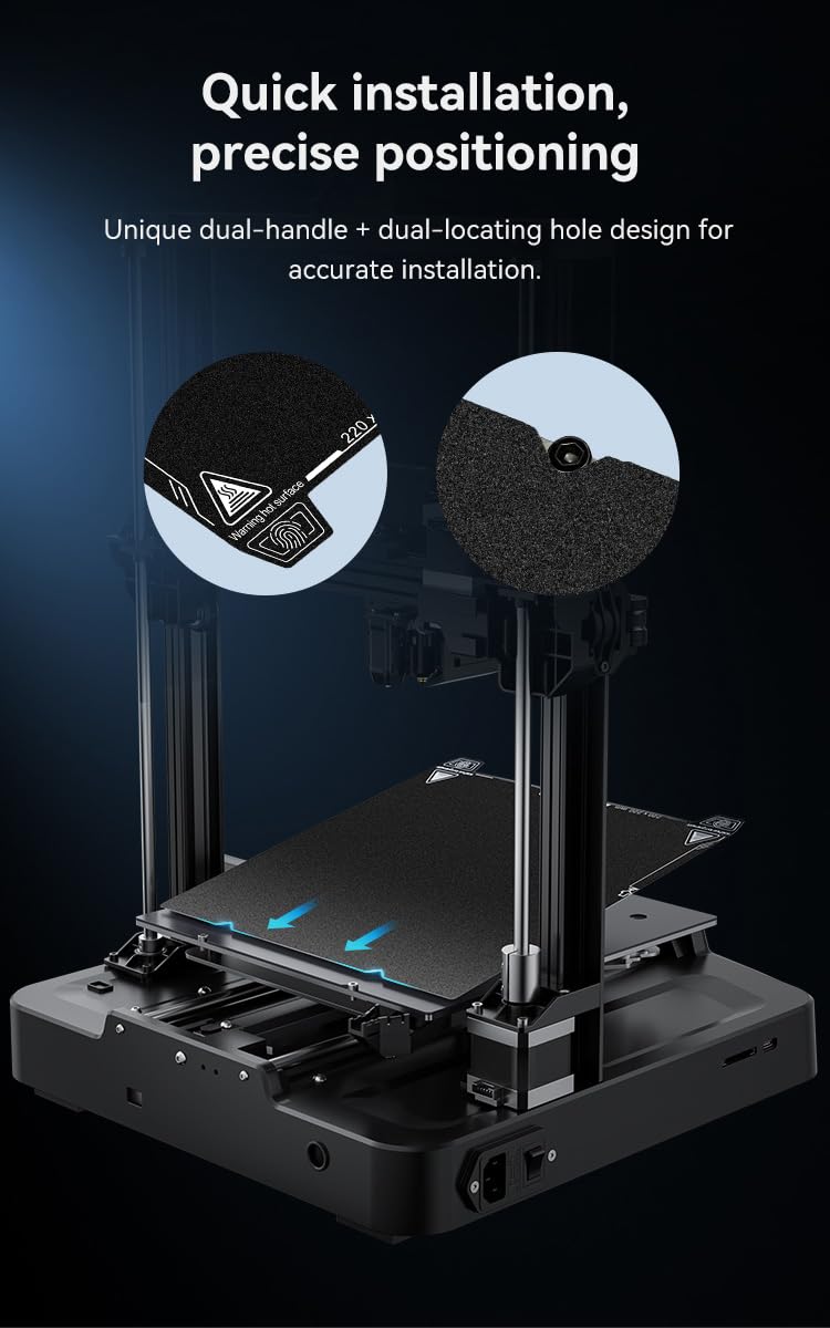 Creality Double-Sided Printing “Stars” Platform 235 * 235mm (Glossy PET + Coated PEI), Without Soft Magnetic Sticker, 3D Printer Platform for K1/Ender-3 V3/SE/KE/S1/3 S1Pro/3/3 Pro/3S/3V2/5/5S/5Pro