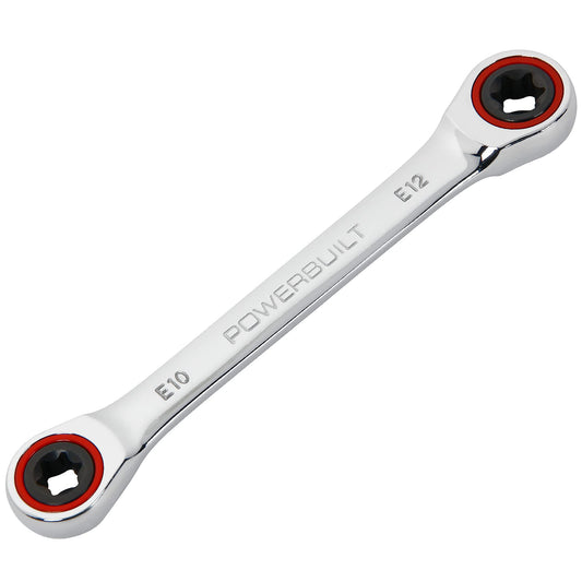 Powerbuilt 641760 Ratcheting Double Box-End E-Star Wrench - E10/E12