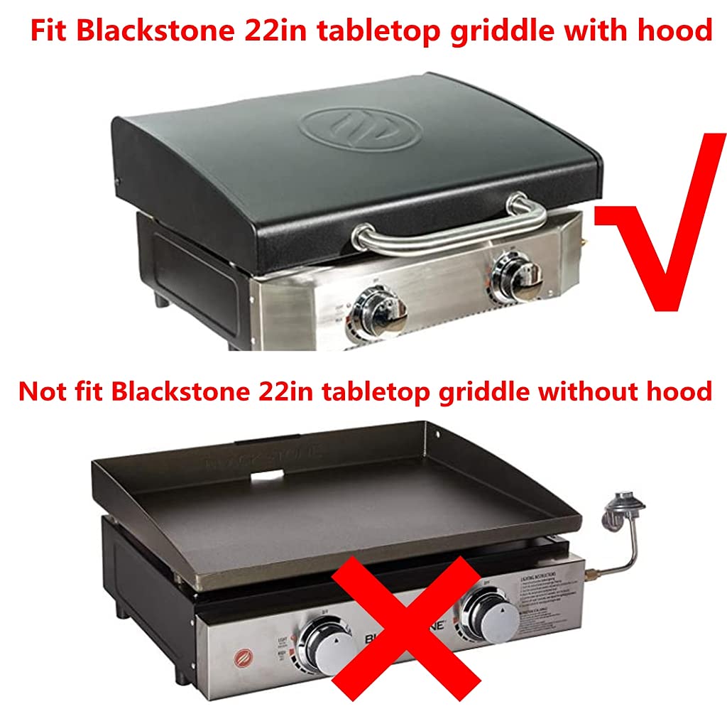 Heavy Duty Grill Cover for Blackstone 22inch Tabletop Griddle with Hood and Also fit for Coleman Roadtrip LX,LXX, LXE, 285 Camping Grills and Smoke Hollow 205 Grill,600D Heavy Duty Cover - Heighten