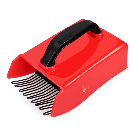 VicBre Berry Picker with Metal Comb Plastic Blueberry Scoop Rake Red-Black