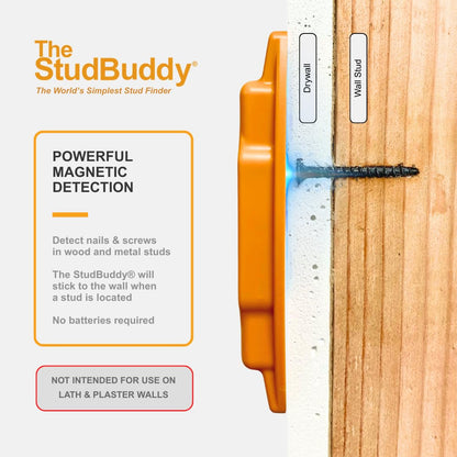 The Original StudBuddy® Magnetic Stud Finder - Made in The USA - Easy to Use Magnet Stud Finder - No Batteries Required - Powerful Magnets - Stud Finder for Drywall and Wood
