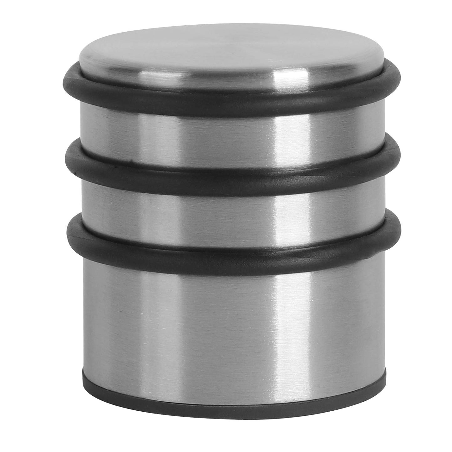 KINJOEK 2PCS Heavy Weight Door Stopper, No Drill Stainless Steel Door Stop with Protective Rubber Bands Door Wedge for Office, Home, Garage, Laundry Door