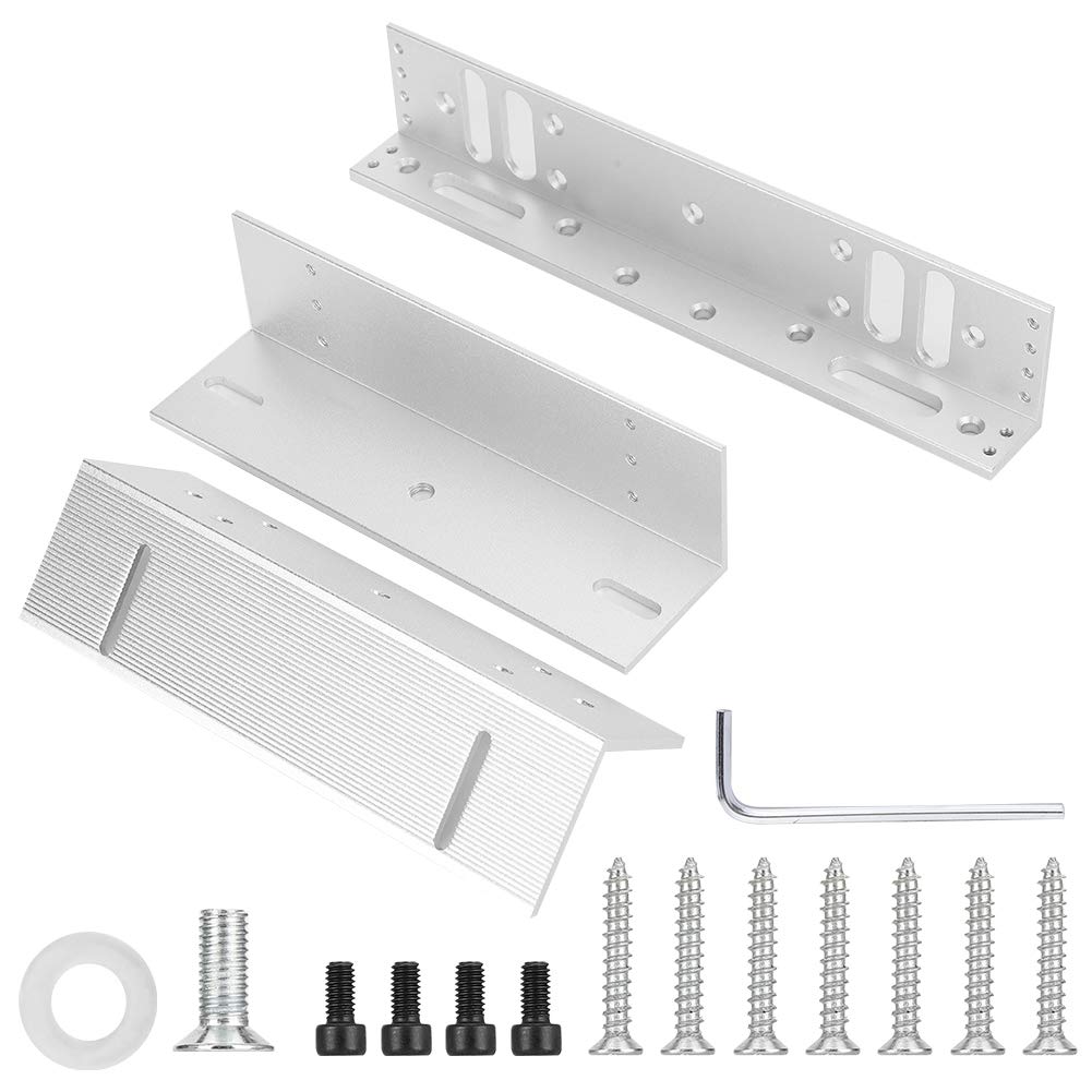 Magnetic Lock Bracket, L&Z Mounting Bracket for Electric Magnetic Lock, Door Lock Support for Wooden Doors Metal Doors Security Doors 280kg/617.3lb