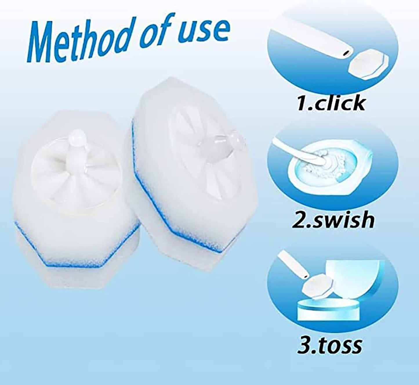 40PCS Upgraded Disposable Wand Brush Heads Compatible with Clorox Wand Refills.