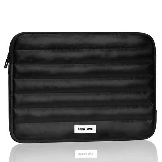 DSDCDJ Puffy Laptop Sleeve Bag, 13 Inch Water Resistant Laptop Case with 3-Layer Protection, Computer Bag Cover Compatible with MacBook Air/Pro, HP, Dell, Lenovo, Asus and More, Black