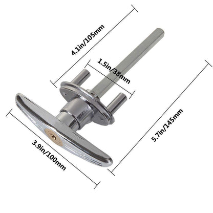 SENENQU 2 Pack Garage T Handle Lock, Replacement Shed Door Lock, Universal Hardware Locking with Keys