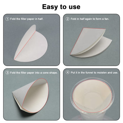 StonyLab Qualitative Filter Paper Circles, 125mm Diameter Cellulose Filter Paper with 20 Micron Particle Retention Medium Filtration Speed, Pack of 100 (125mm Diameter)