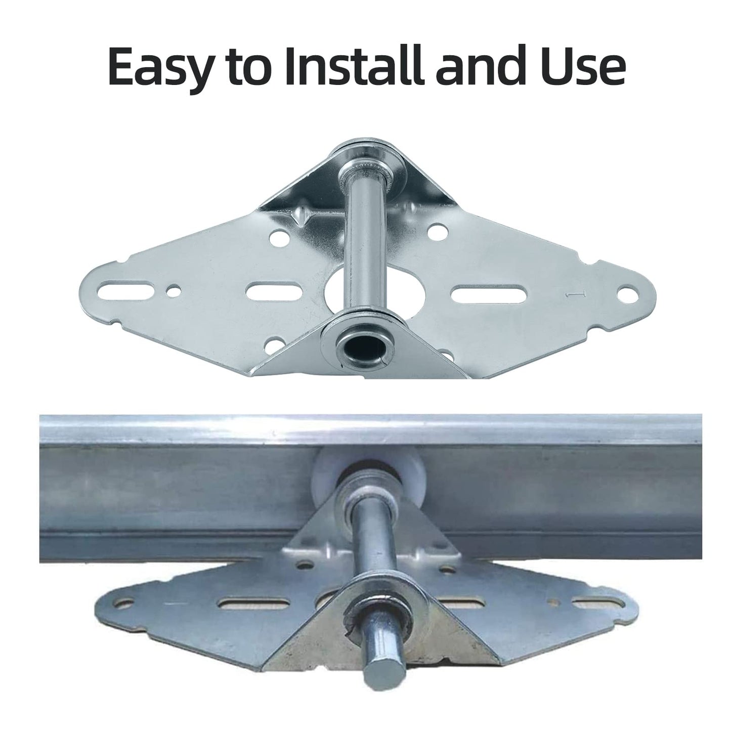 HOME MASTER HARDWARE 4 Pack Garage Door Hinge Heavy Duty 14 Gauge Steel #1 with Galvanized Finish - Residential/Light Commercial Garage Door Replacement