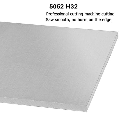 1 Pack 5052 H32 Aluminum Sheet Metal 12” x 12”x 1/16”(0.06") Flat Plain Thin Aluminum Plate Covered with Protective Film, Rectangle Aluminum Metal Plate for Crafting lndustry, 1.5mm