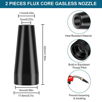 SUNJOYCO 28 PCS Flux Core Gasless Nozzle Tips Kit, KP1939-1 MIG Welder Tips, 0.030" 0.035" Welding Tip Nozzle Diffuser, MIG Welder Parts Compatible with Lincoln Magnum 100L Weld-Pak